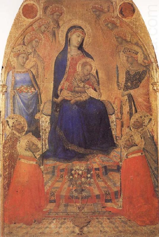 Ambrogio Lorenzetti Madonna and Child Enthroned,with Angels and Saints china oil painting image